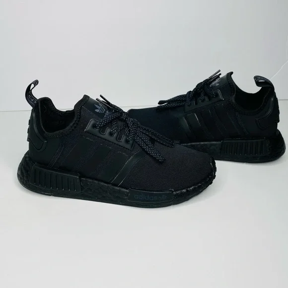 Adidas Originals NMD_R1 J FX8777 Triple Black Running Shoes Mens Sz4-Womens 5.5